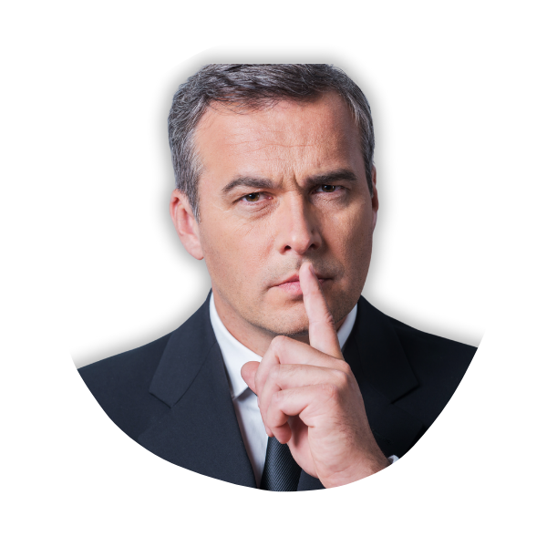 Executive keeping secrets